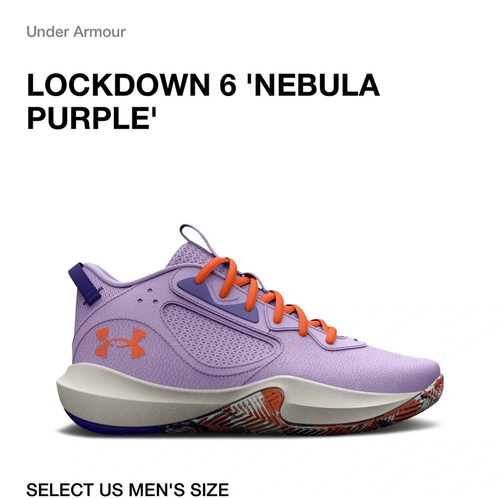 BRAND NEW Men’s Under Armour Lockdown Nebula purple 💜🧡 - Picture 1 of 8